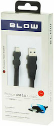 Blow Braided USB 3.0 Cable USB-C male - USB-A male Μαύρο 1m (DM-66-126)