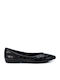 Synthetic Leather Ballerinas Black