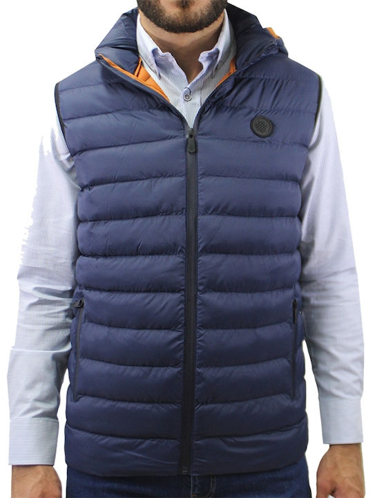 Αμάνικο Μπουφάν Puffer Navy Μπλε