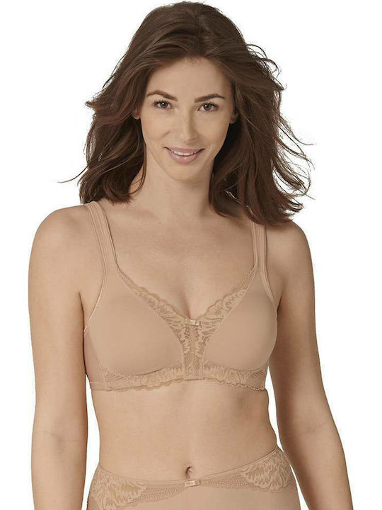 Modern Lace Μπεζ Σουτιέν χωρίς Ενίσχυση & χωρίς Μπανέλες