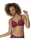 Sensation Bra with Light Padding Underwire Burgundy