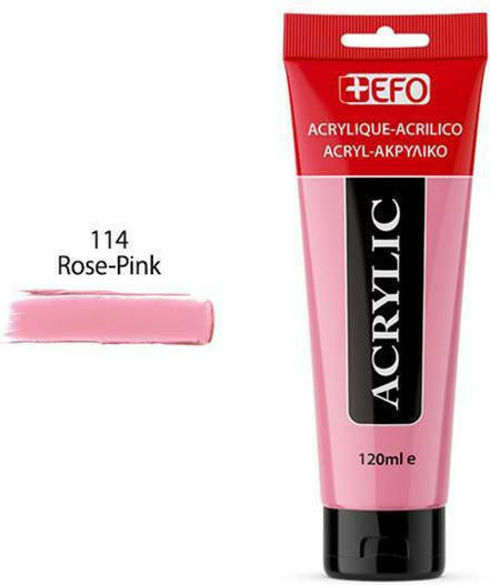 +Efo Acrylic Acrylic Paint Set in Rosa color 114 Rosarot 120ml 1Stück 389114