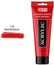 +Efo Acrylic Acrylic Paint Set in Rot color 110 Rot Mittel 120ml 1Stück 389110