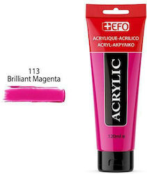 +Efo Acrylic Acrylic Paint Set in Rosa color 113 Leuchtendes Magenta 120ml 1Stück 389113