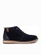 Suede Navy Blue Men's Boots