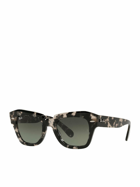Ray Ban State Street Women's Sunglasses with Brown Tartaruga Plastic Frame and Black Gradient Lens RB2186 133371