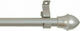 Import Hellas Extendable Metallic Curtain Pole Briz-Briz Single Φ12mm 85-135cm Nickel Matt 138051