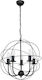 Luminex Globe Κρεμαστό Φωτιστικό Μαύρο Πλέγμα για 5 Λαμπτήρες E14