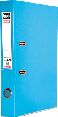 Typotrust Arc Ring Binder 4/32 for A4 Paper with 2 Rings Light Blue