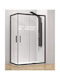 Karag Efe 100 NR-10 Cabin for Shower with Sliding Door 100x110x190cm Clear Glass Nero
