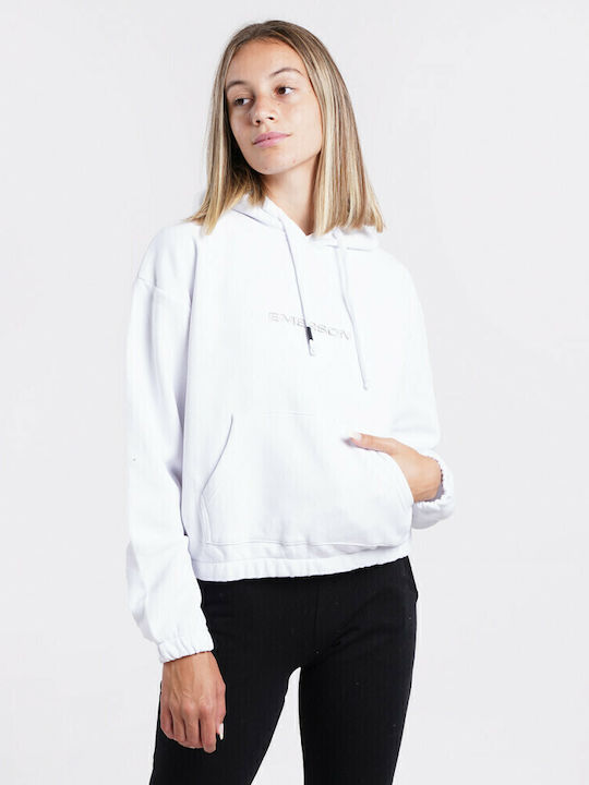 Emerson Women's Sweatshirt Hooded White