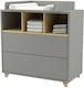 Baby Moon Baby Dresser with 2 Drawers Ecru 96x48x90cm