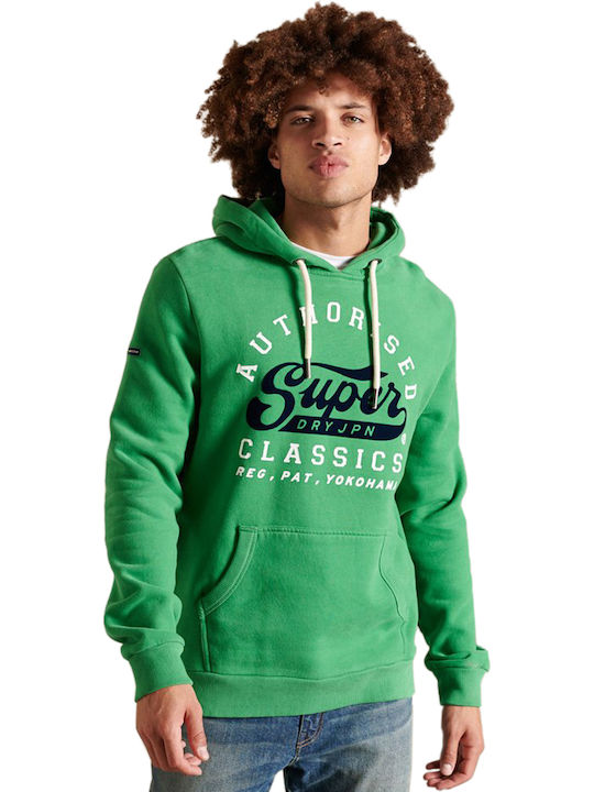 Superdry Sweatshirt with Hood Green