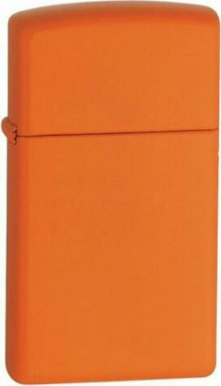 Zippo Slim Αντιανεμικός Αναπτήρας Φλόγας Orange Matte
