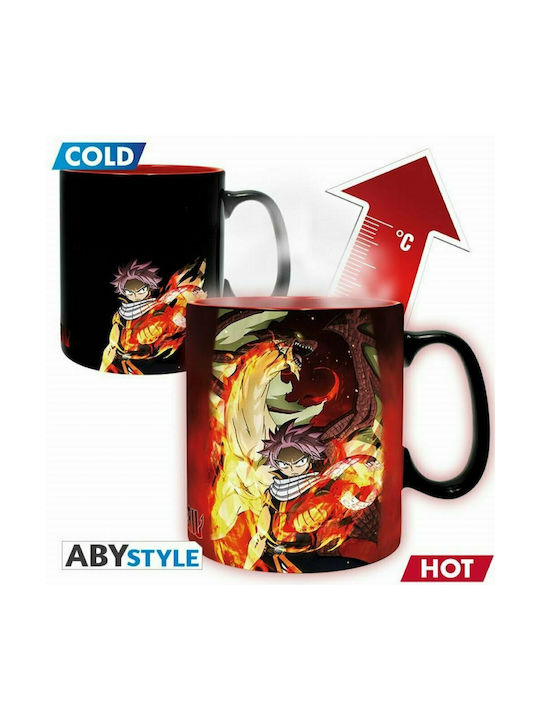 Abysse Natsu and Lucy Ceramic Cup Black