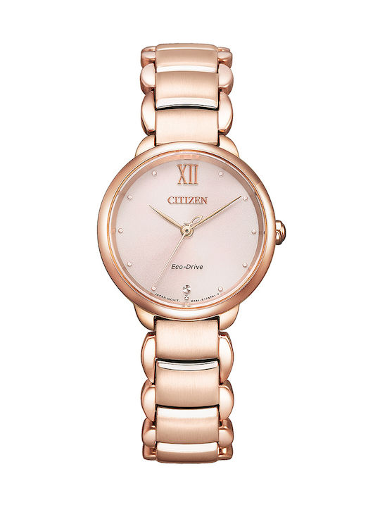 Citizen Watch with Pink Gold Metal Bracelet