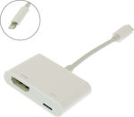 Converter Lightning male to HDMI / Lightning female White (L8-3SE)