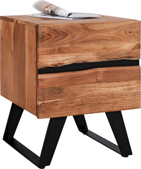 Ξύλινο με Μεταλλικά Πόδια Φυσικό 45x35x56cm Ξύλινο με Μεταλλικά Πόδια Φυσικό 45x35x56cm