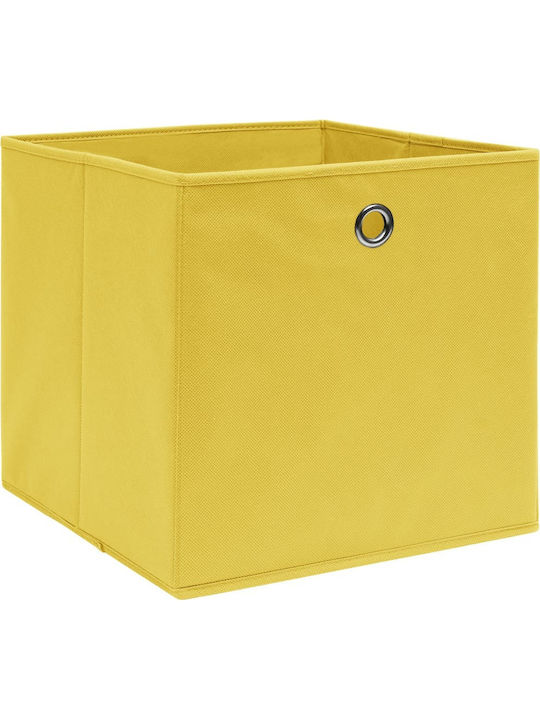 vidaXL Tesatura Cutie de Depozitare Galben 28x2...