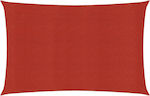 vidaXL Sonnensegel Rot 3.5x5m hergestellt aus HDPE