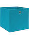 vidaXL Fabric Storage Box Blue 28x28x28cm 10 Pieces
