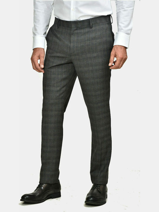 Getlin212 Trousers Suit Elastic in Slim Fit Gray