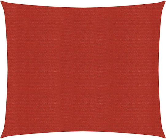 vidaXL Rectangular Shade Sail Red With Hoop 2x2.5m 160gr/m² made of HDPE