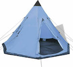 vidaXL Camping Tarp Blue for 4 People 365x365x250cm