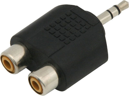 Blow Μετατροπέας 3.5mm male σε RCA 2x female 1τμχ DM-3412