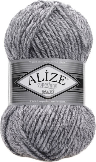 Alize Superlana Maxi Amestec Jaspe Gri 100m 100gr