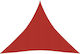 vidaXL Red Shade Sail Triangle with Hoop 5m made of HDPE 160 g/m²