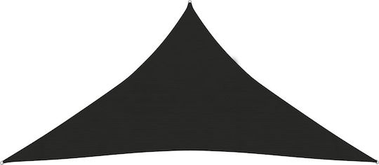 vidaXL Триъгълник Shade Sail Черен С парчета 3м изработен от HDPE 160 g/m²