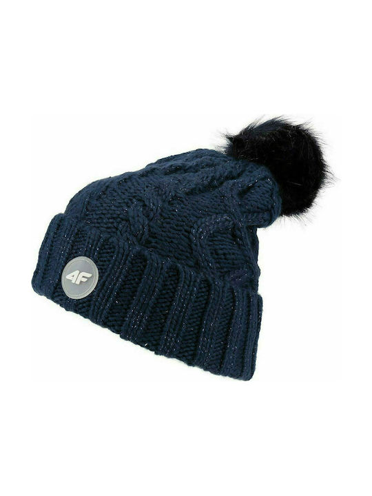 4F Kids Beanie Knitted Navy Blue