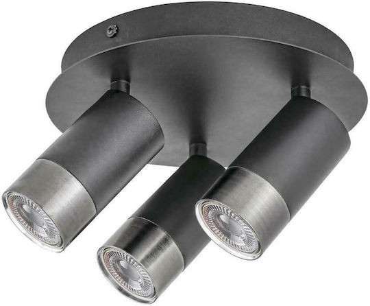 Rabalux Zircon Dreifach Spot mit Fassung GU10 in Schwarz Farbe