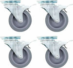 vidaXL Wheel Wheels Swivel 8pcs 75mm