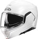 HJC i100 Flip-Up Helmet with Sun Visor ECE 22.06 Pearl White