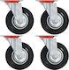 vidaXL 277971 Räder Drehend aus Gummi 8 Stück 125mm