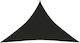 vidaXL Triangle Shade Sail Black With Hoop 5x6x5m 160gr/m² made of HDPE