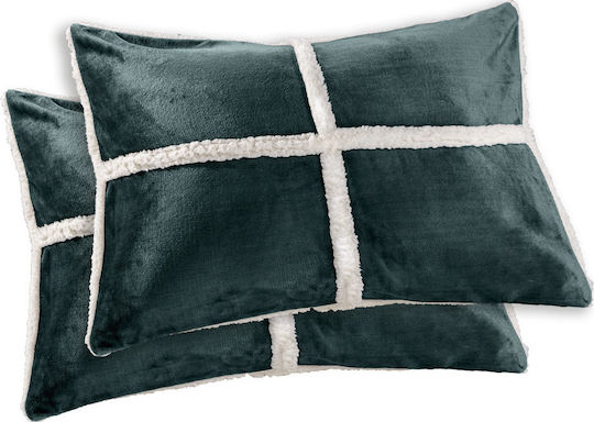 Guy Laroche Astra Pillowcase Set Flannel Emerald 50x70cm.