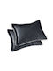 Guy Laroche Sublime Pillowcase Set Flannel Oxford Carbon 50x70cm.