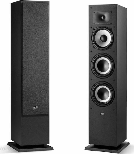 Polk Audio Monitor XT60 Ζεύγος Ηχείων Hi-Fi Δαπέδου 200W 3 Δρόμων Π19.05xΒ23.08xΥ92.5εκ. Μαύρο