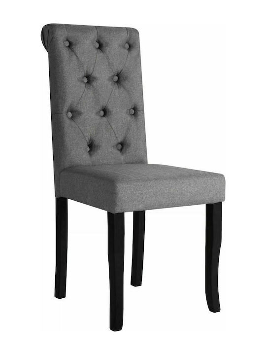 Dining Room Fabric Chair Σκούρο Γκρι 42x52x96cm 2pcs