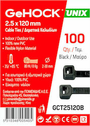 GeHock Δεματικά Καλωδίων Πλαστικά 120mmx2.5mm σε Μαύρο χρώμα (100τμχ) (125120) GeHock Δεματικά Καλωδίων Πλαστικά 120mmx2.5mm σε Μαύρο χρώμα (100τμχ) (125120)