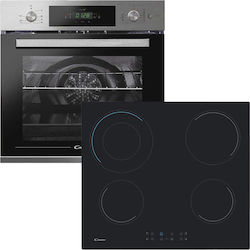 Candy FCTS815XL + CH 64 DCT Countertop 70lt Oven with Ceramic Burners W59.5cm Inox