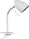 Office Lamp with Flexible Arm and Clip in White Color