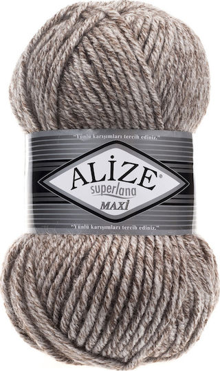 Alize Superlana Maxi Bruttogewicht 803 Jaspe Milky Braun 100m 100gr