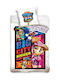 Nickelodeon Paw Patrol Movie Set Kinderbettbezug Einzel mit Kissenbezug Baumwolle Mehrfarbig 160x200cm