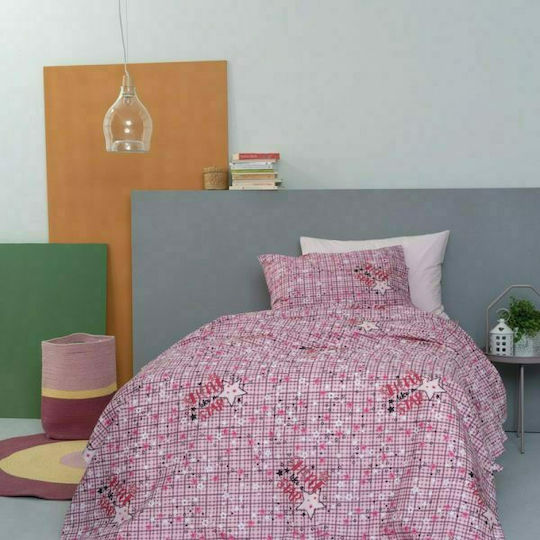 Palamaiki Cluster Set Kids Duvet Cover Single with Pillowcase Cotton Lilac 170x250cm