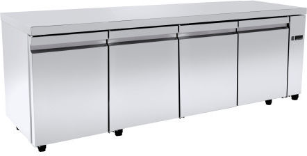Niki Inox Werkbank-Kühlschrank ohne Kompressor H88xB226xT80cm