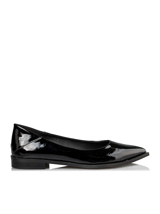 Envie Shoes Γυναικείες Μπαλαρίνες από Λουστρίνι σε Μαύρο Χρώμα